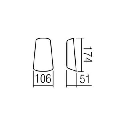 Redo 9536 - LED Zunanja stenska svetilka TWILL 1xLED/11W/230V IP65