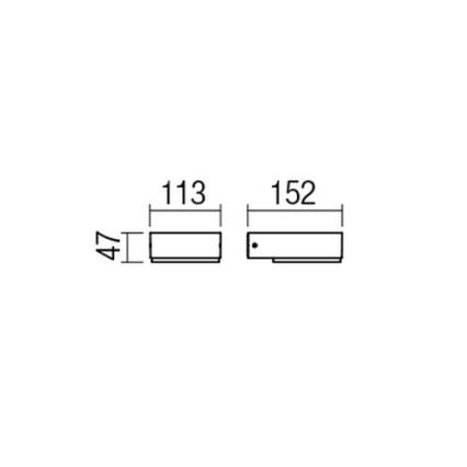 Redo 9560 - LED Zunanja stenska svetilka CUBE LED/7W/230V 3000K IP54 antracit