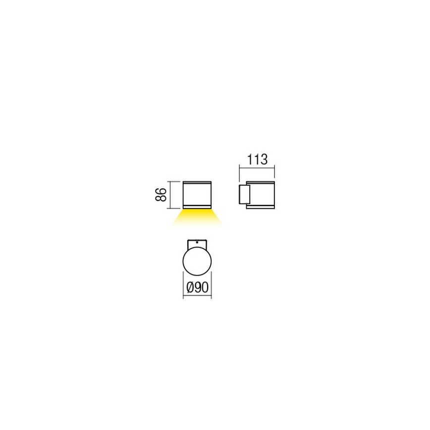 Redo 9596 - LED zunanja stenska svetilka ETA LED/6W/230V 3000K IP54 rjava