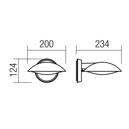 Redo 9617 - LED Zunanja stenska svetilka CAPP LED/12W/230V IP54 antracit