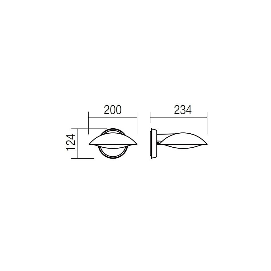 Redo 9617 - LED Zunanja stenska svetilka CAPP LED/12W/230V IP54 antracit