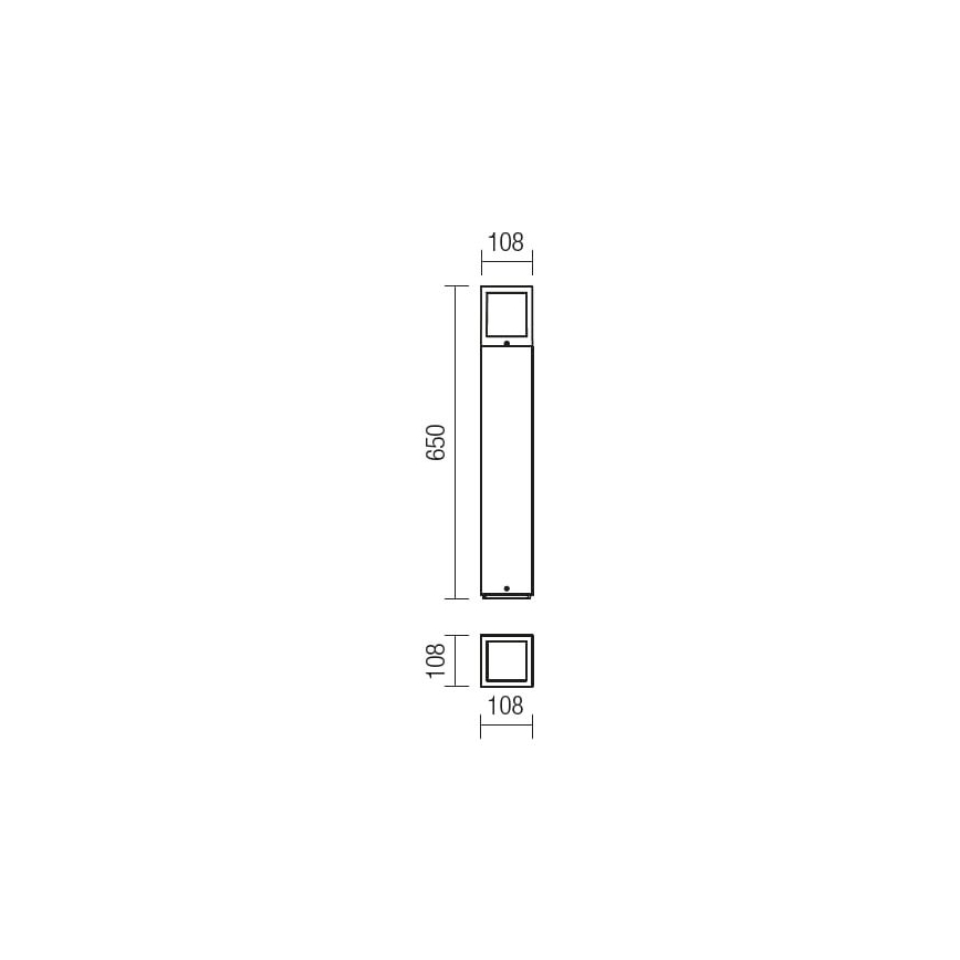 Redo 9644 - Zunanja svetilka BRICK 1xE27/23W/230V IP54