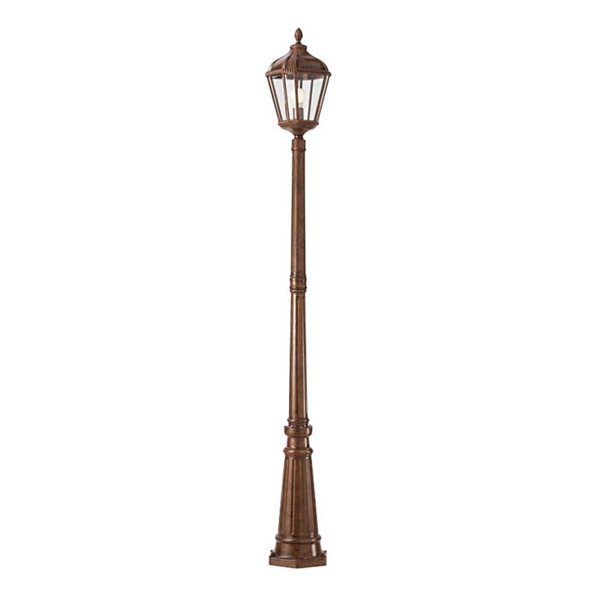 Redo 9662 - Zunanja svetilka ESSEN 1xE27/70W/230V 221,5 cm IP44 rjava/patina