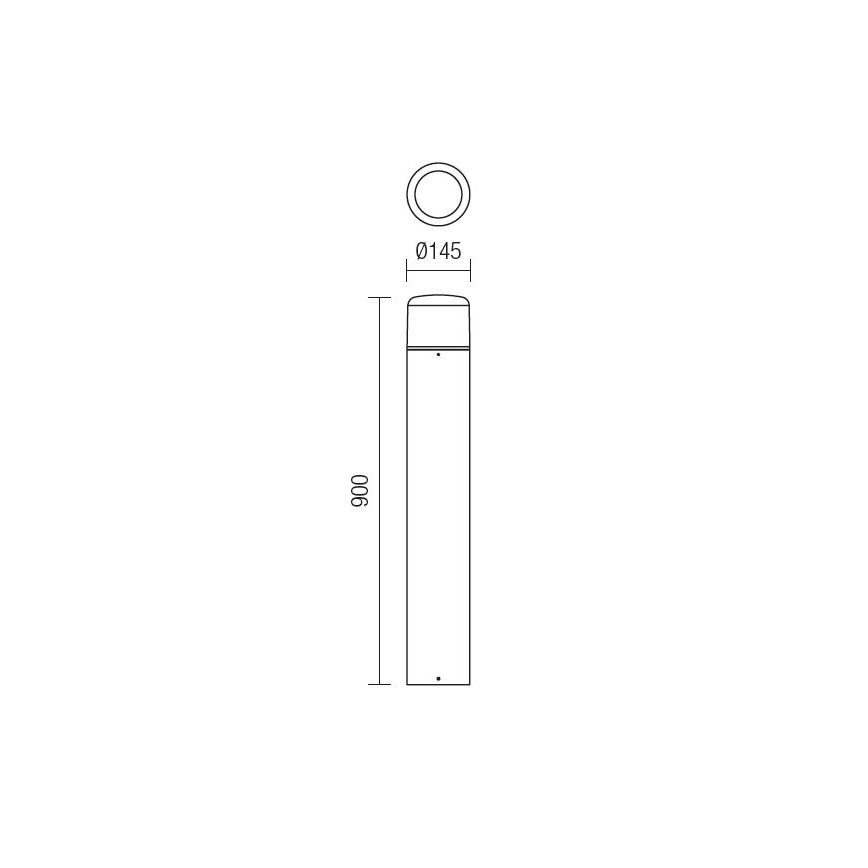Redo 9682 - LED zunanja svetilka CYCLO LED/9W/230V 2900-3100K 90 cm IP54 antracit