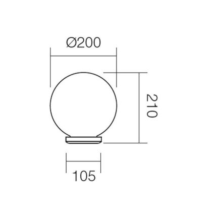Redo 9760 - Nadomestni senčnik za zunanjo svetilko SFERA pr. 20 cm IP44 rjava
