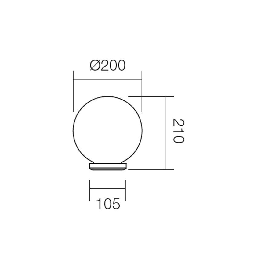 Redo 9760 - Nadomestni senčnik za zunanjo svetilko SFERA pr. 20 cm IP44 rjava