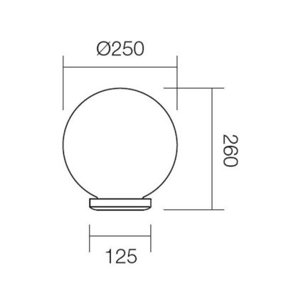 Redo 9770 - Nadomestni senčnik za zunanjo svetilko SFERA pr. 25 cm IP44 rjava