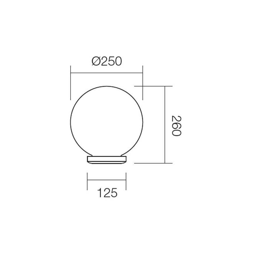 Redo 9770 - Nadomestni senčnik za zunanjo svetilko SFERA pr. 25 cm IP44 rjava