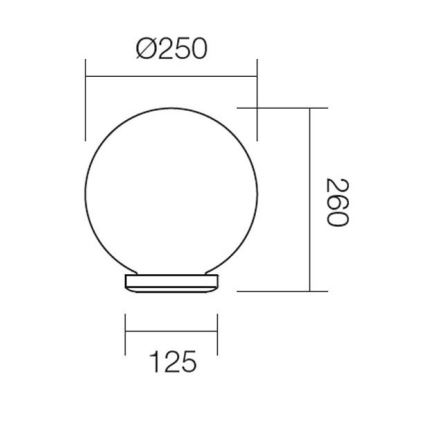 Redo 9771 - Nadomestni senčnik za zunanjo svetilko SFERA pr. 25 cm IP44 bela