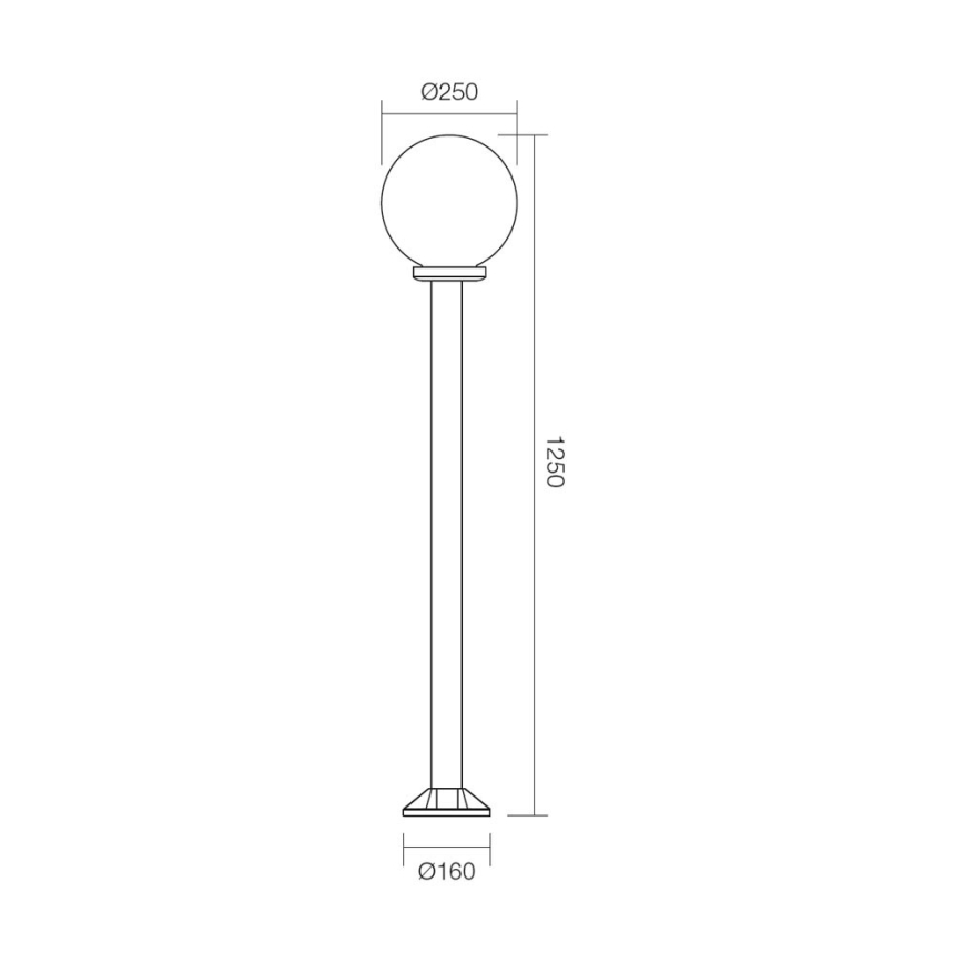 Redo 9776 - Zunanja svetilka SFERA 1xE27/42W/230V IP44 25x125 cm rjava