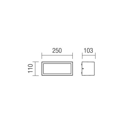 Redo 9897 - Zunanja stenska svetilka BRICK 1xE27/23W/230V IP54