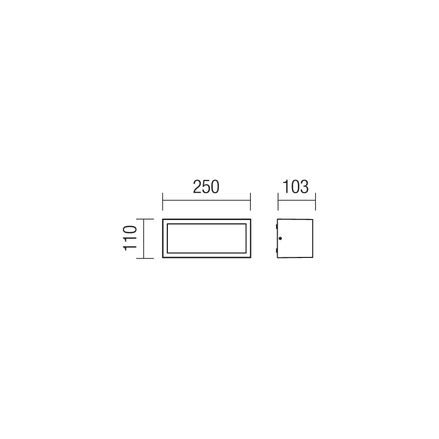Redo 9897 - Zunanja stenska svetilka BRICK 1xE27/23W/230V IP54