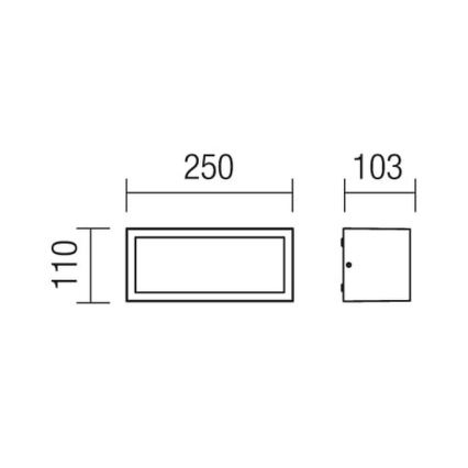 Redo 9898 - Zunanja stenska svetilka BRICK 1xE27/23W/230V IP54