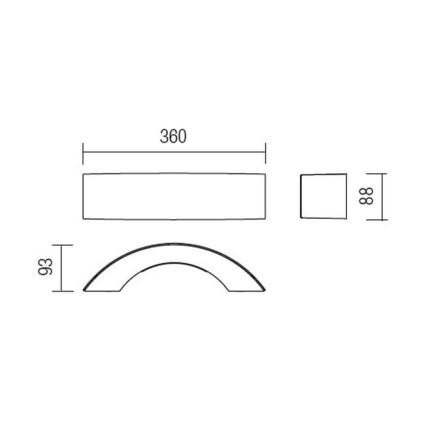 Redo 9903 - LED Zunanja stenska svetilka ECLIPSE 3xLED/3W/230V IP54