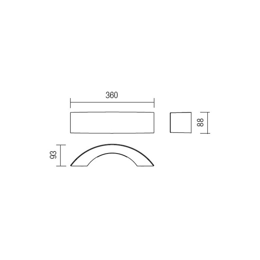 Redo 9903 - LED Zunanja stenska svetilka ECLIPSE 3xLED/3W/230V IP54