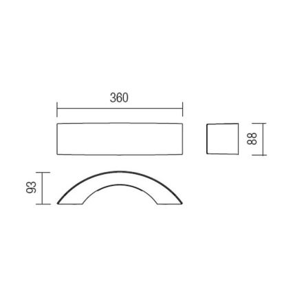 Redo 9904 - LED Zunanja stenska svetilka ECLIPSE 3xLED/3W/230V IP54