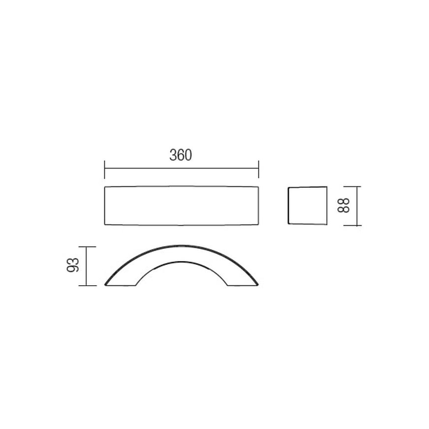 Redo 9904 - LED Zunanja stenska svetilka ECLIPSE 3xLED/3W/230V IP54