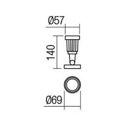 Redo 9997 - LED Zunanja svetilka TIM LED/5W/230V 3000K IP65