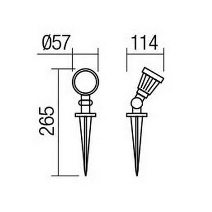 Redo 9998 - LED Zunanja svetilka TIM LED/5W/230V 4000K IP65