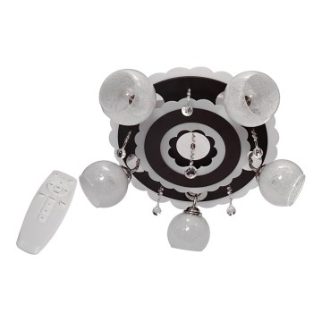 Reflektor ARONA 5xE27/15W/230V+LED črna