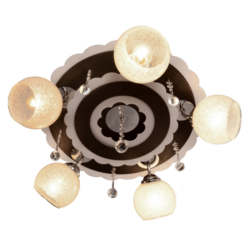Reflektor ARONA 5xE27/15W/230V+LED črna