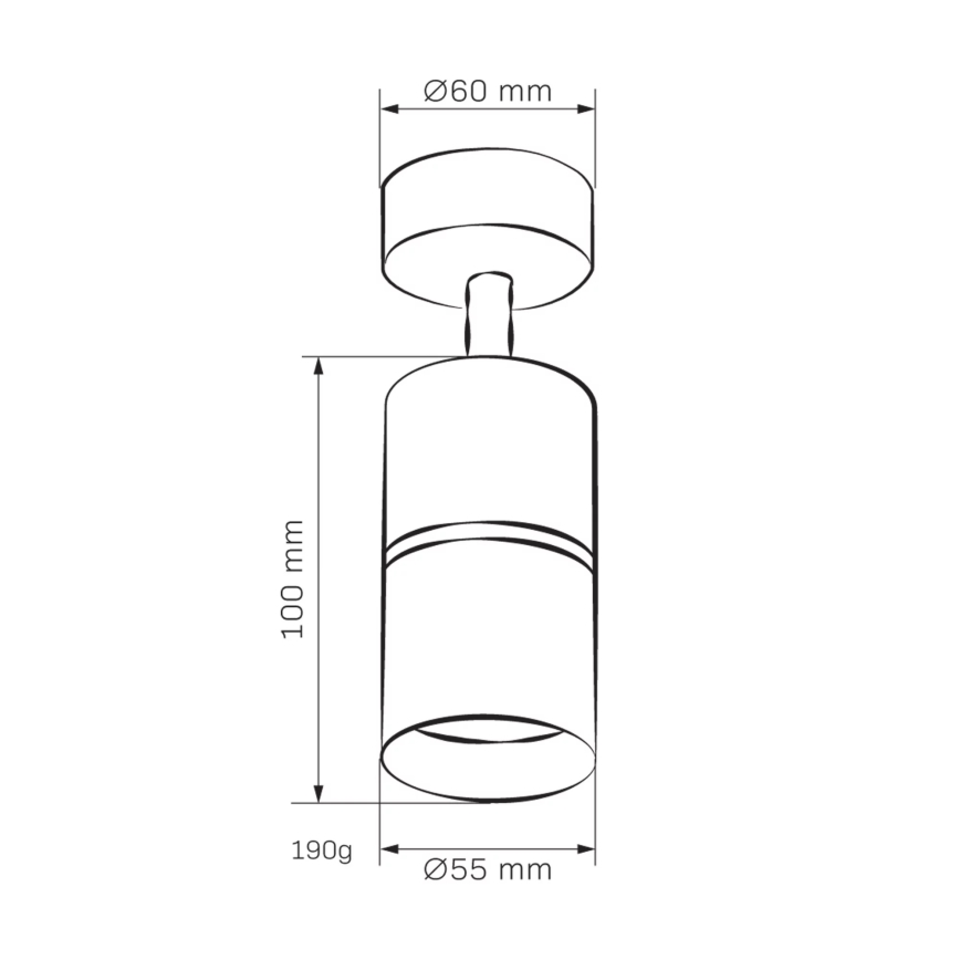 Reflektor BAMBOO 1xGU10/10W/230V črna