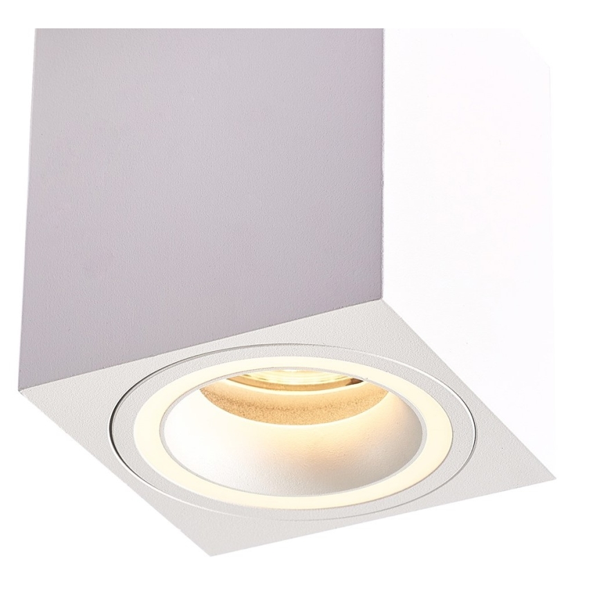 Reflektor BIMA 1xGU10/25W/230V kvadrat bela