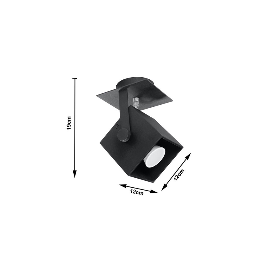 Reflektor CEDRA 1 1xGU10/40W/230V črn