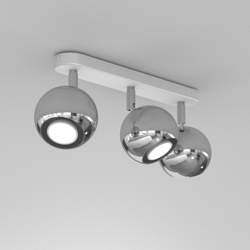 Reflektor COMET 3xGU10/8W/230V bela/sijajni krom