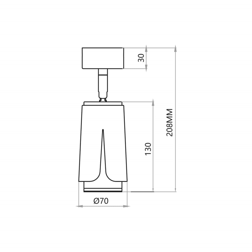 Reflektor CVETLICA 1xGU10/8W/230V črna