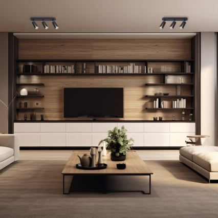 Reflektor CVETLICA 3xGU10/8W/230V črna