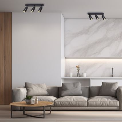 Reflektor CVETLICA 3xGU10/8W/230V črna