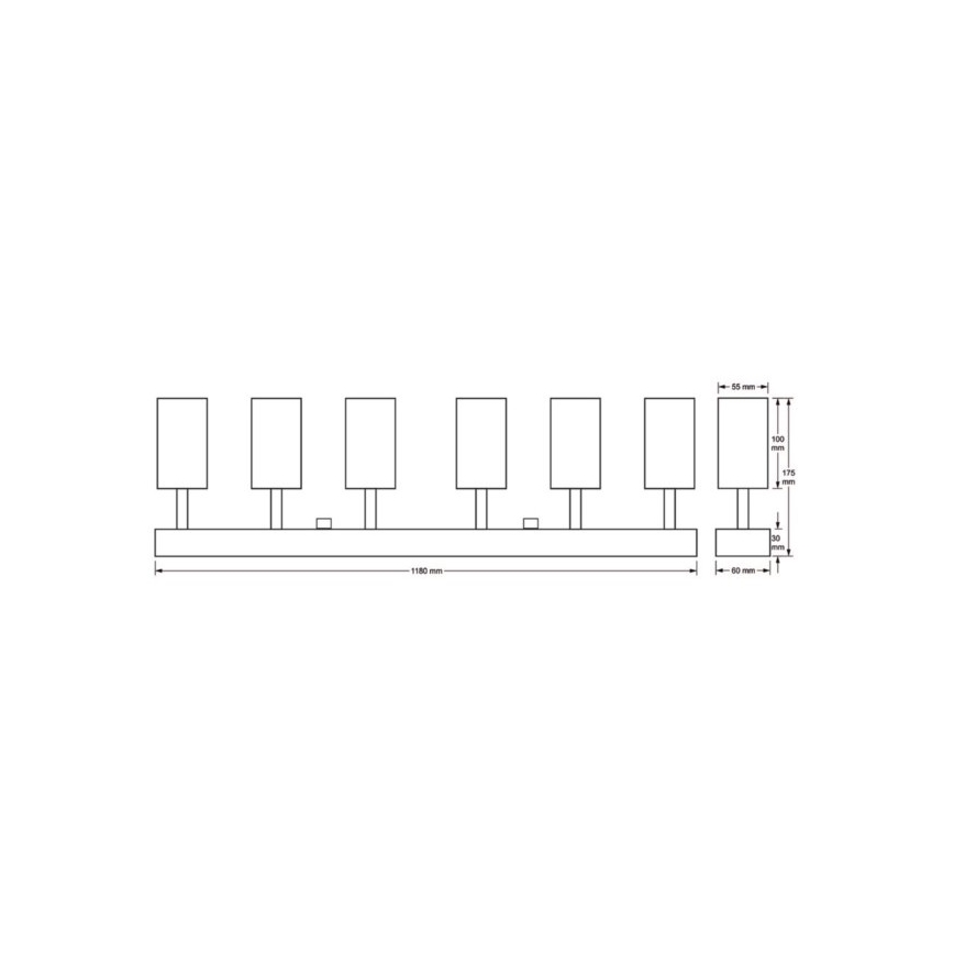 Reflektor FARGO 6xGU10/30W/230V bela