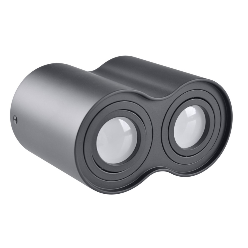 Reflektor HADAR 2xGU10/10W/230V črna