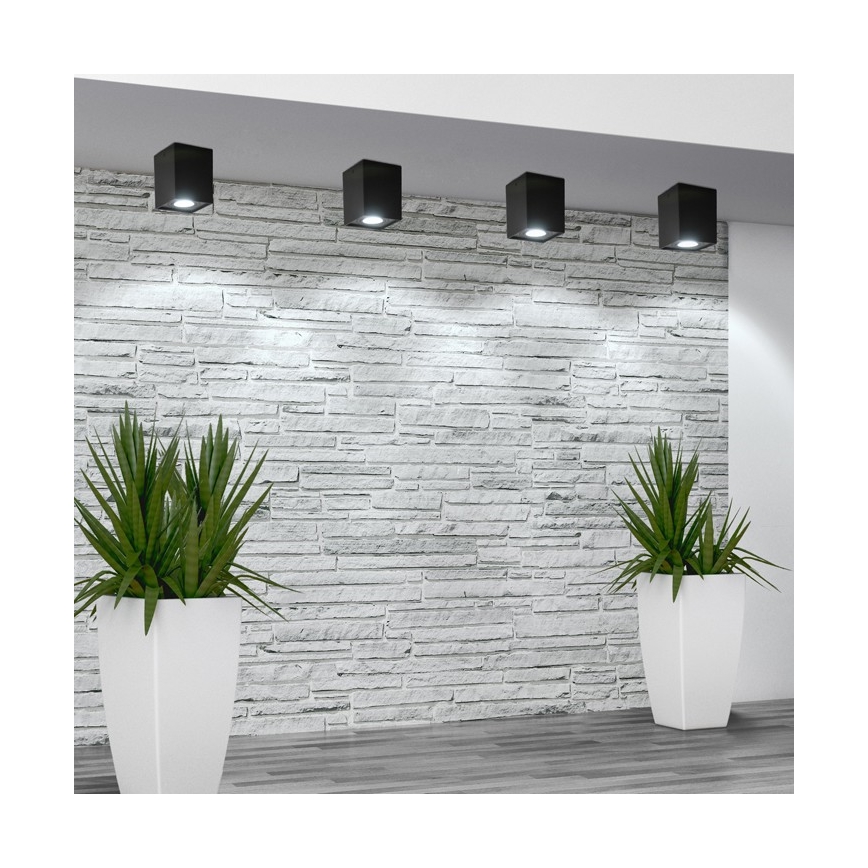 Reflektor HADAR Q1 1xGU10/10W/230V črna