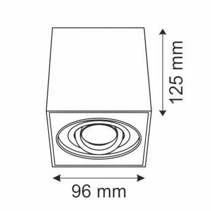 Reflektor HADAR Q1 1xGU10/10W/230V črna