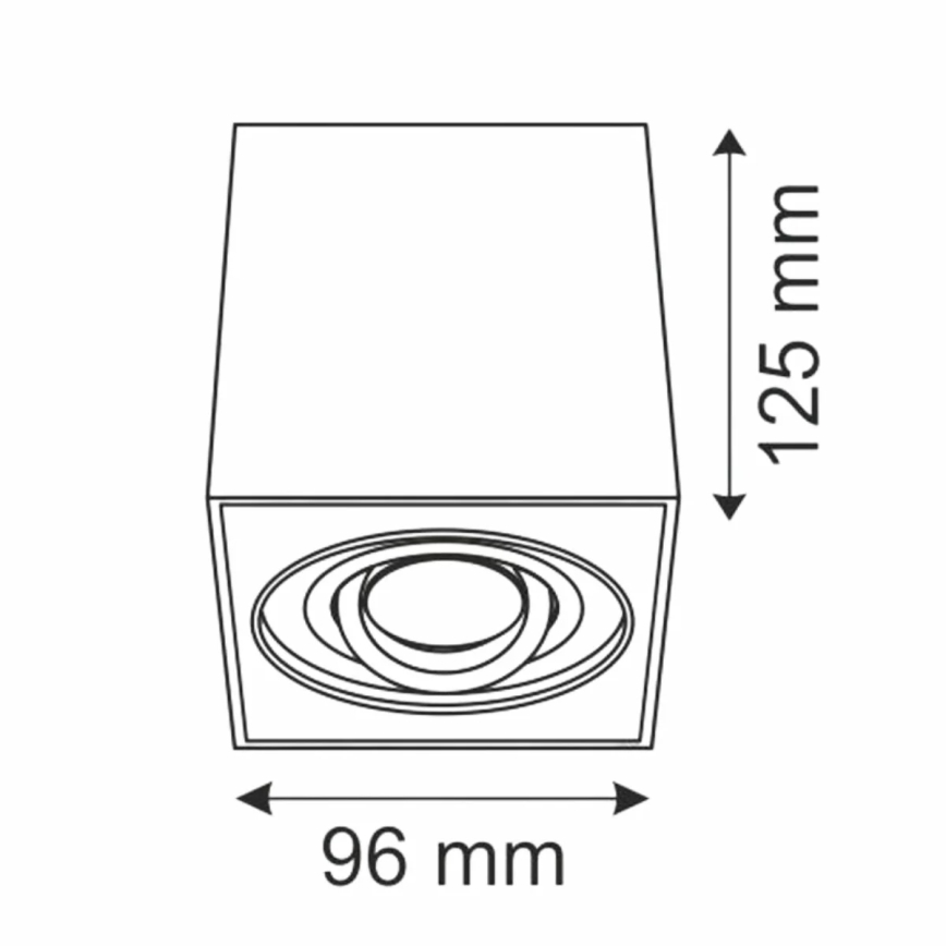 Reflektor HADAR Q1 1xGU10/10W/230V črna