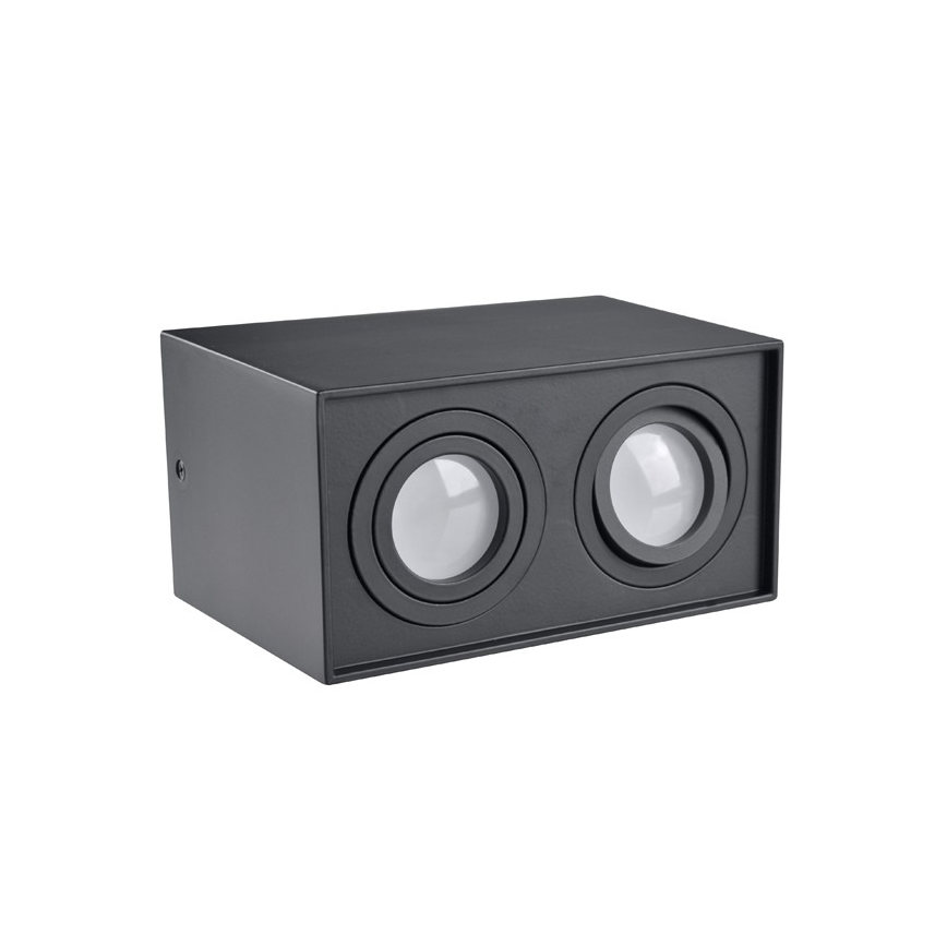 Reflektor HADAR Q2 2xGU10/10W/230V črna