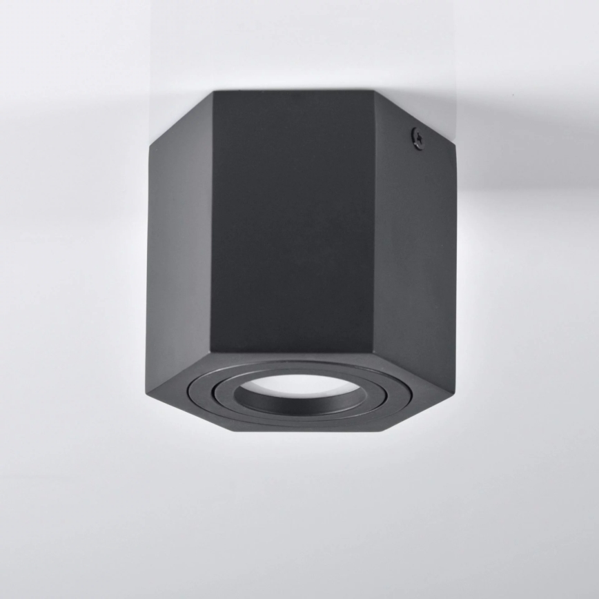 Reflektor HEXAGON 1xGU10/10W/230V črna