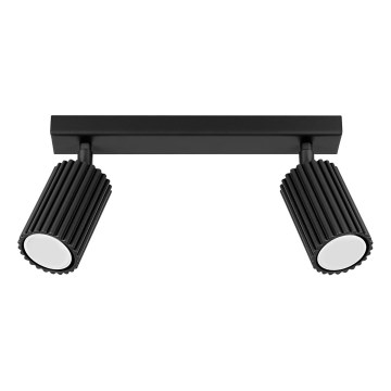 Reflektor KARBON 2xGU10/10W/230V črna
