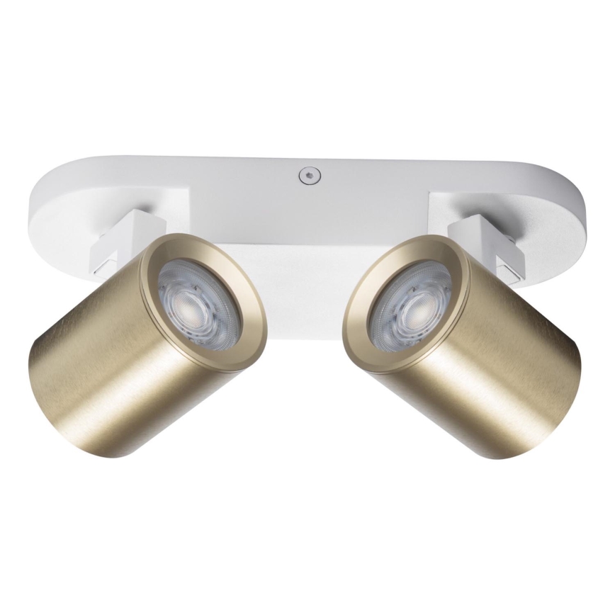 Reflektor LAURIN 2xGU10/10W/230V medenina/bela