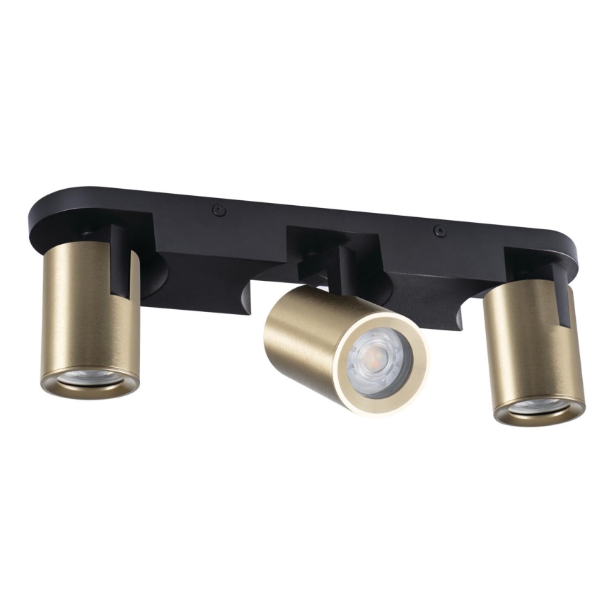 Reflektor LAURIN 3xGU10/10W/230V medenina/črna