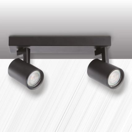 Reflektor LYNX 2xGU10/10W/230V črna