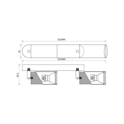 Reflektor NEO 2xGU10/8W/230V bela