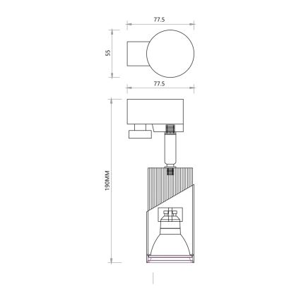 Reflektor NEO za tračni sistem 1xGU10/8W/230V bela