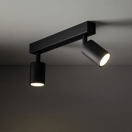 Reflektor NEX 2xGU10/10W/230V črna