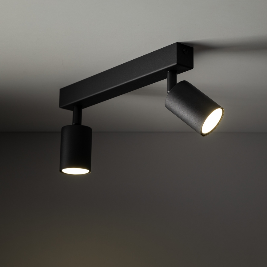 Reflektor NEX 2xGU10/10W/230V črna
