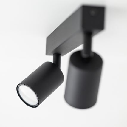 Reflektor NEX 2xGU10/10W/230V črna