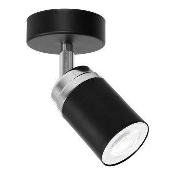 Reflektor RENO 1xGU10/8W/230V črna/sijajni krom