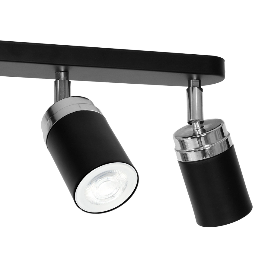 Reflektor RENO 3xGU10/8W/230V črna/sijajni krom